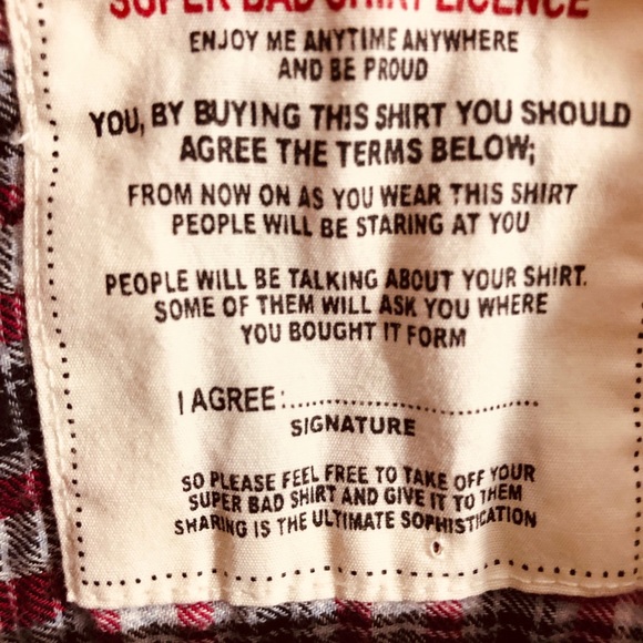 🌺Super Bad License Men’s flannel shirt - Picture 3 of 3